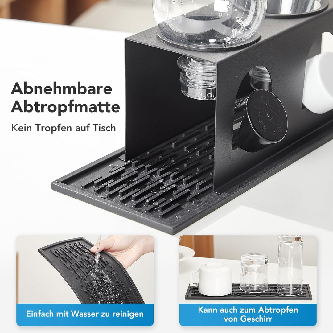 ACTIV CUISINE Flaschenhalter für Sodastream Duo Crystal Flaschen, 3er Edelstahl Abtropfhalter Abtrop