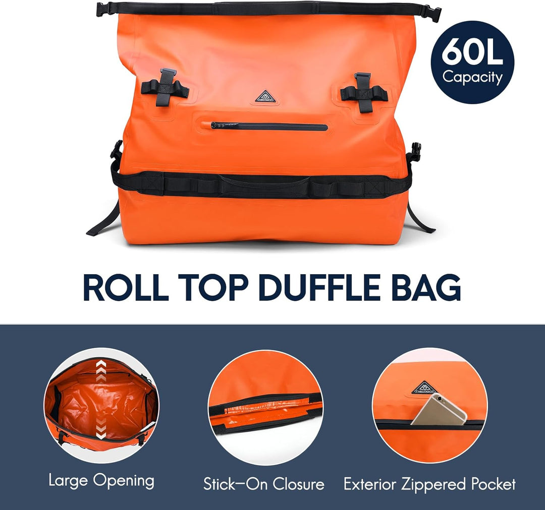 Haimont wasserdichter Rucksack, vielseitig wasserdicht Tasche, Dry Bag komfortabel, RollTop, Strand,