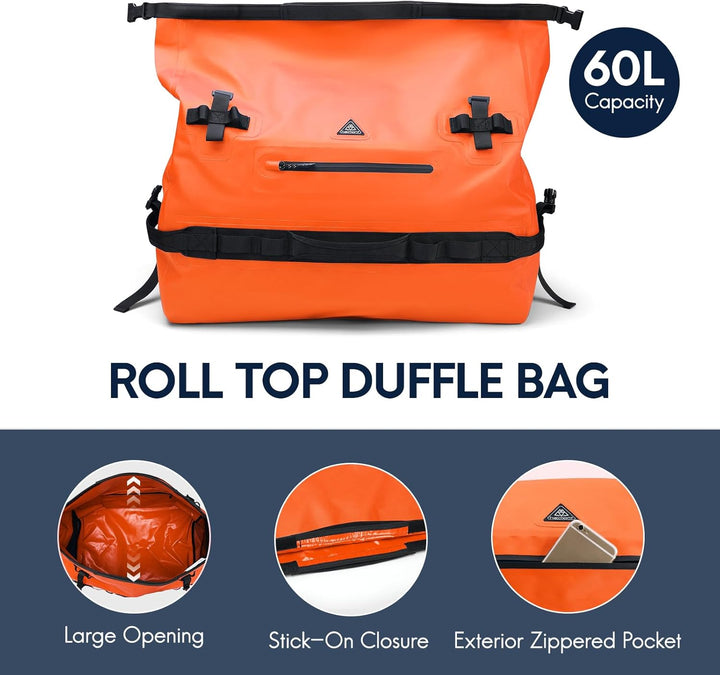 Haimont wasserdichter Rucksack, vielseitig wasserdicht Tasche, Dry Bag komfortabel, RollTop, Strand,