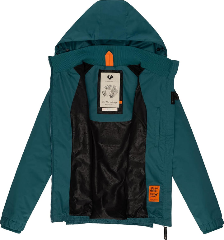 Ragwear Damen wasserdichte Übergangsjacke leichte Jacke kurz mit Kapuze Dizzie Intl XS-6XL S Baltic2