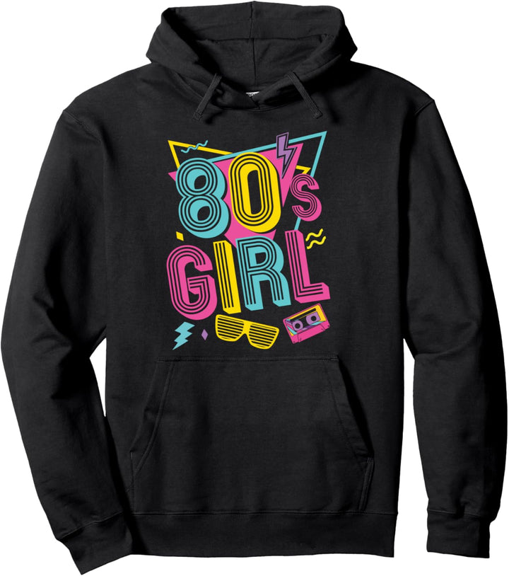 80er Jahre Mädchen 80s Girl Pullover Hoodie