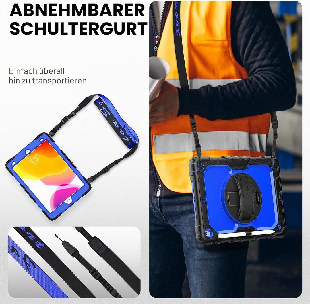 timecity Hülle Für iPad 9 8 7 Generation (10.2 Zoll, 2021 2020 2019), Stossfeste Hülle mit Displaysc