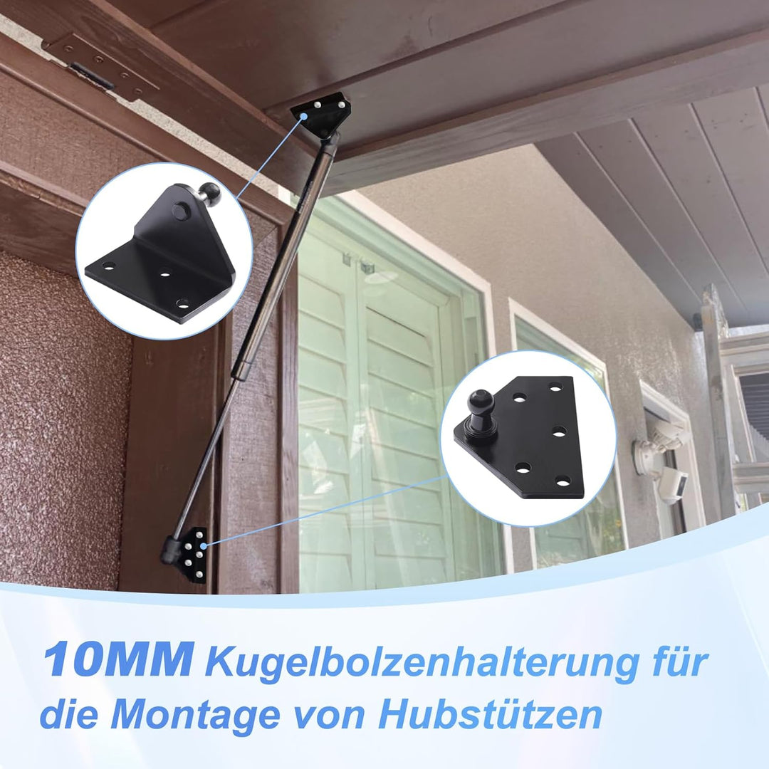 Universal 10MM Kugelbolzen Montagehalterung Breit für Gasdruckfeder Gasdruckdämpfer Gasfeder Federst