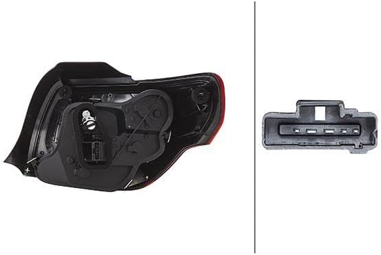 HELLA 2VA 354 675-011 Heckleuchte - Glühlampe - links - für u.a. Citroën Ds3, Links