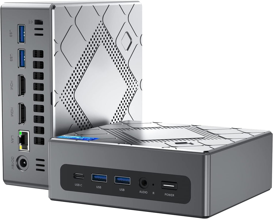 Mini PC Intel Core i5-12450H (bis zu 4,40 GHz), 16 GB (8 GB*2) DDR4 512 GB SSD Mini PC WiFi 6, Mini