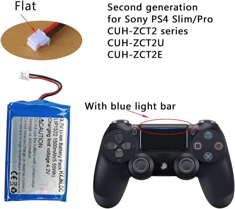 DC 3.7V 1500mah Li-ion Batterie für Sony PS4 Wireless Controller Battery Replacement (CUH-ZCT2U,CUH-