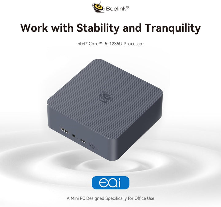Beelink EQi12 Mini PC, Intel Core i7 12650H (10C/16T, bis zu 4,7GHz), 24GB LPDDR5 1TB M.2 PCIe4.0 SS