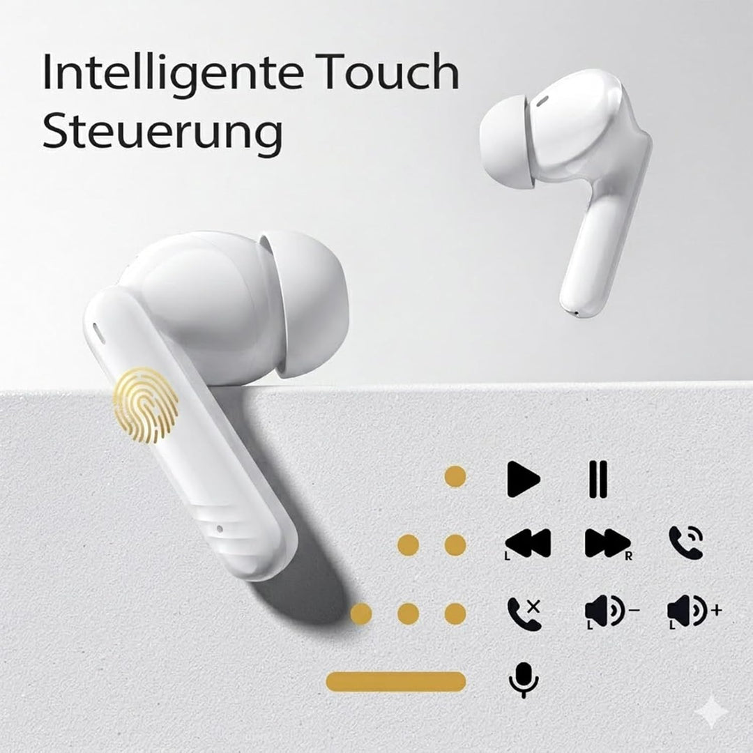 W70 Pro Bluetooth Kopfhörer In-Ear, Bluetooth 5.4 Wireless Earbuds mit HiFi-Sound, Sport Ohrhörer mi