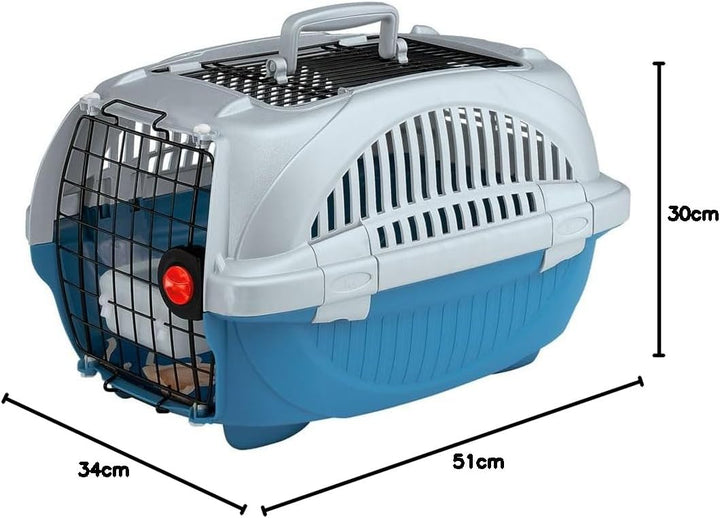 Ferplast Transportbox für Haustiere Hundebox für kleine Hunde und Katzen Atlas deluxe 10 Open, Trans