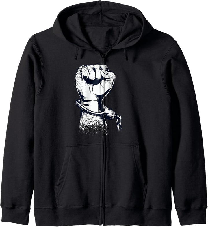 Aktivistisches Design der erhobenen Faust Freiheit Kapuzenjacke