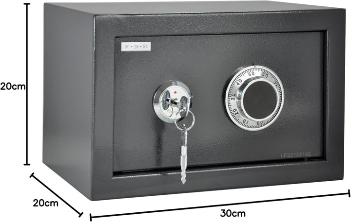 Tresor Möbeltresor Safe Mechanisches Kombinationsschloss + Doppelbartschloss Schranksafe Geldschrank