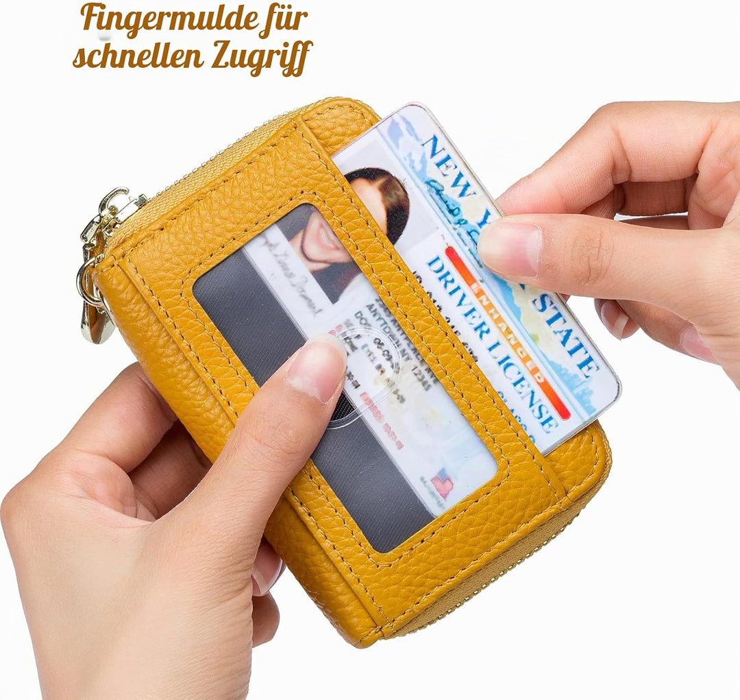 imeetu Card Holder for Women RFID Card Holder Wallet Slim Leather Cardholder Damen with 12 Card Slot