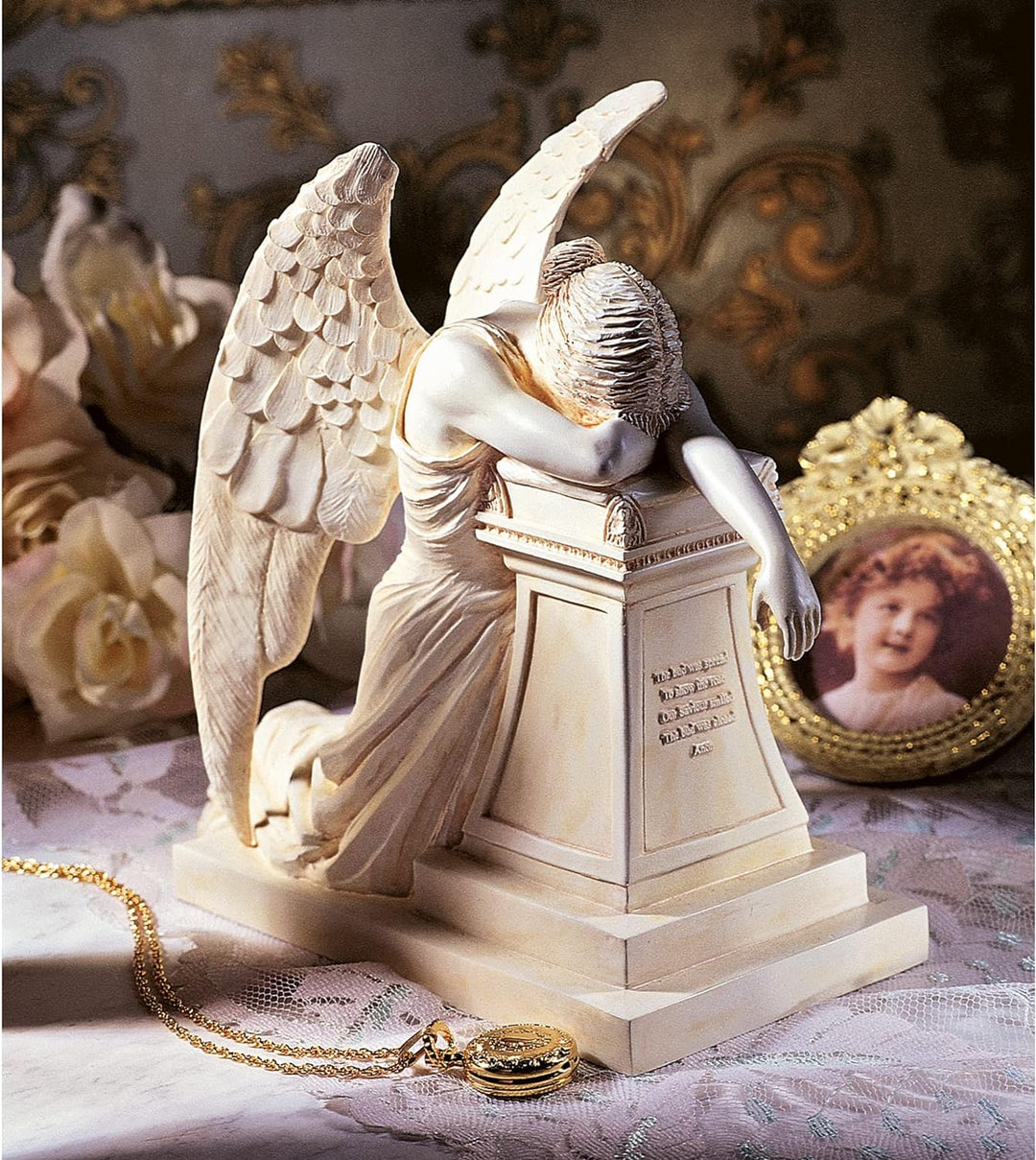 Design Toscano Engel der Trauer Schreibtisch, 19 x 9 x 19 cm Desktop, Desktop