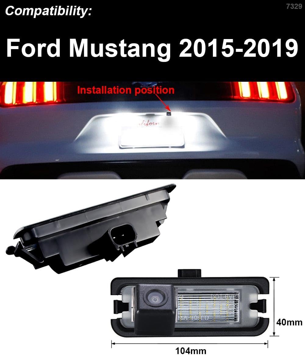 Weitwinkel Auto Kamera Einparkhilfe Wasserdicht Nachtsicht HD Rückfahrkamera Ersatz für Ford Mustang