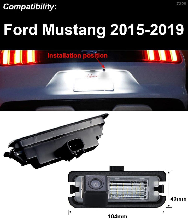 Weitwinkel Auto Kamera Einparkhilfe Wasserdicht Nachtsicht HD Rückfahrkamera Ersatz für Ford Mustang