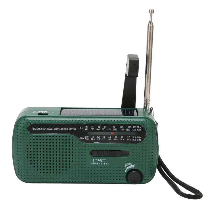 Notfall-Handkurbelradio Solar-Wind-Up-Radios mit USB-Handy-Ladegerät, Taschenlampe, tragbares AM/FM-