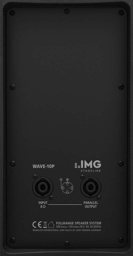 IMG STAGELINE WAVE-10P Passive Fullrange-Lautsprecherbox, 300 W, 8 Ω in Schwarz