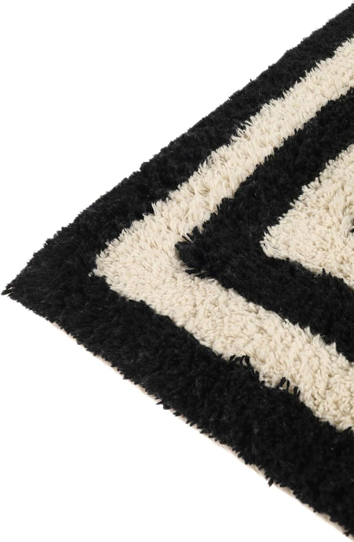 RugVista Badematte Chateau, 90 x 60 cm, Rechteckig, Mittelflor, Anti-Rutsch, Moderner Badteppich, Ma