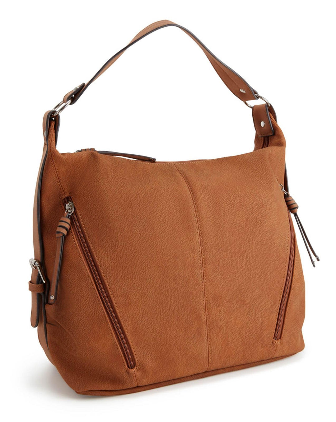 TOM TAILOR bags Caia Damen Hobo Bag Schultertasche 37 x 14 x 30 Cognac, 37 x 14 x 30 Cognac