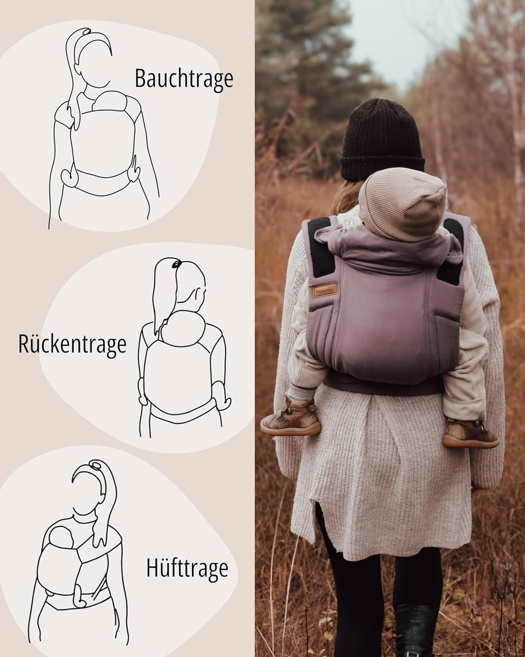 Hoppediz Babytrage Bondolino b.pure Design Elba B.Pure Elba, B.Pure Elba