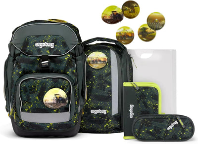 ergobag pack Set ergonomischer Schulrucksack Flexibel 6-teilig 1. Klasse Grundschule Einheitsgrösse