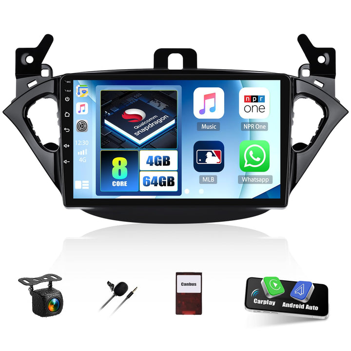 4G+64G 8Core Qualcomm CAMECHO Android 13 Autoradio für Opel Corsa 2015-2019/Opel Adam 2013-2016 mit