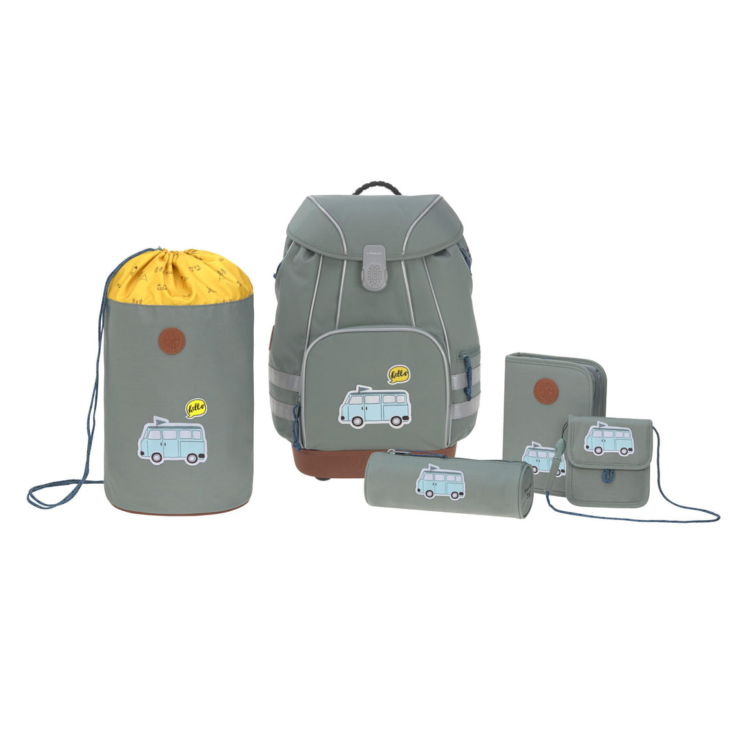 LÄSSIG Schulranzen Set mit Sporttasche, Federmäppchen, Stiftemäppchen, Turnbeutel und Brustbeutel ab