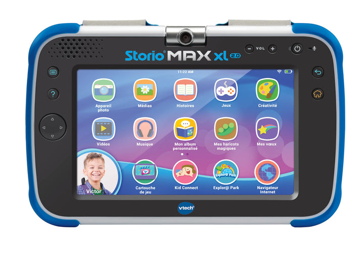 VTech – Tablet Storio Max XL 2 blau – 7 Zoll Kinder-Tablet 1% Lernfunktion – französische Version Ei