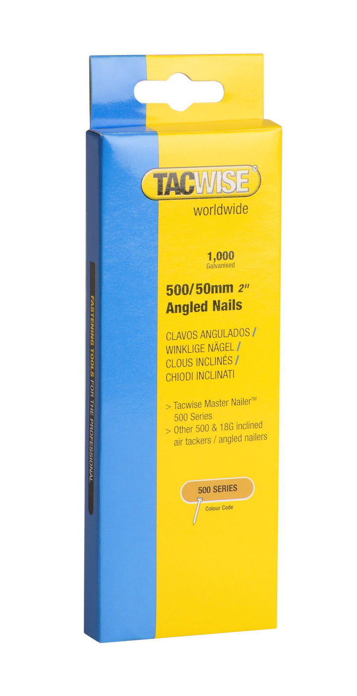 Tacwise 0485 Typ 500/50mm gewinkelte verzinkte Nägel, 1000 Stück 50 mm, 50 mm