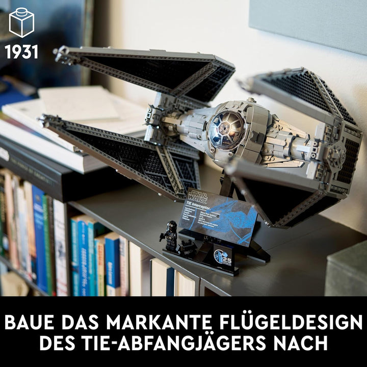 LEGO Star Wars TIE-Abfangjäger, kreatives Bauset aus der Ultimate Collector Series für Erwachsene, M