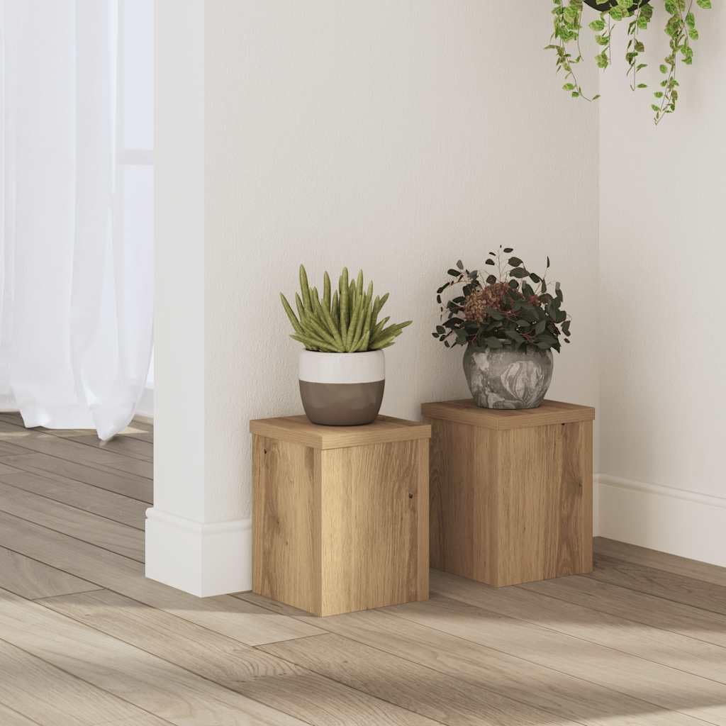 vidaXL Pflanzenständer 2 STK., Blumenständer Hohle Konstruktion, Dekosäule Podest für Pflanzen Dekoa