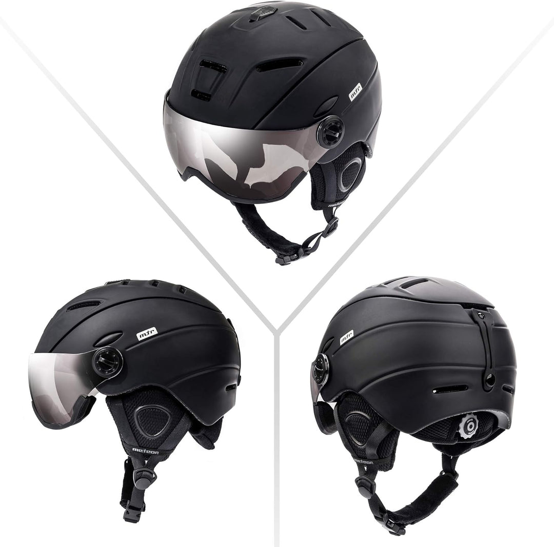 meteor Skihelm Kinder Snowboard Helm Herren Ski Helmet fur Mädchen Jungen Skihelm Damen
