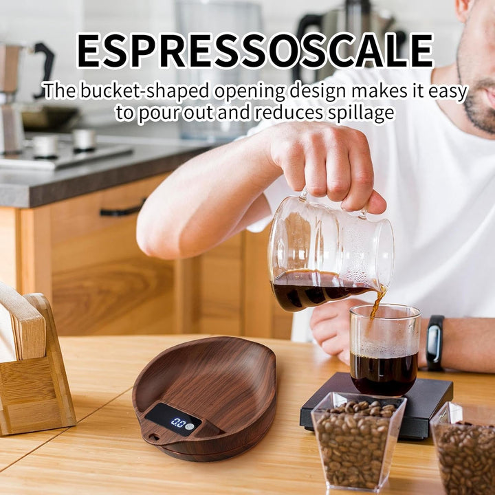 Kaffeewaage Präzises Mini Tragbares Dosieren und Brühen | Elektronische Küchen-Lebensmittelwaage mit