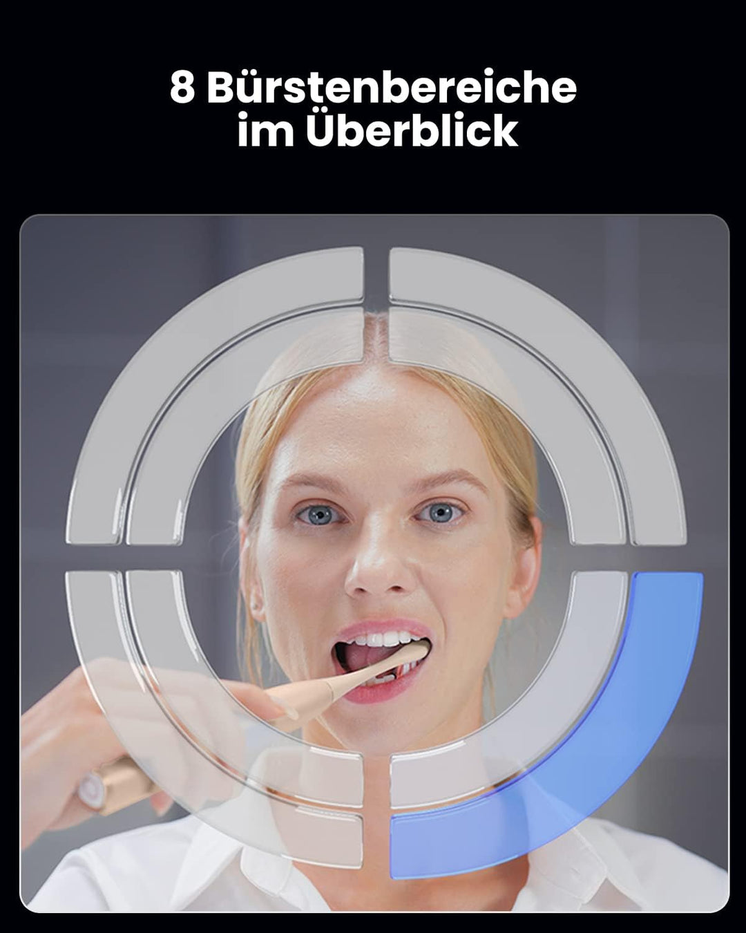 Oclean X Pro Digital Elektrische Zahnbürste mit 4 Bürstenköpfe & Reiseetui, Schallzahnbürste mit Far