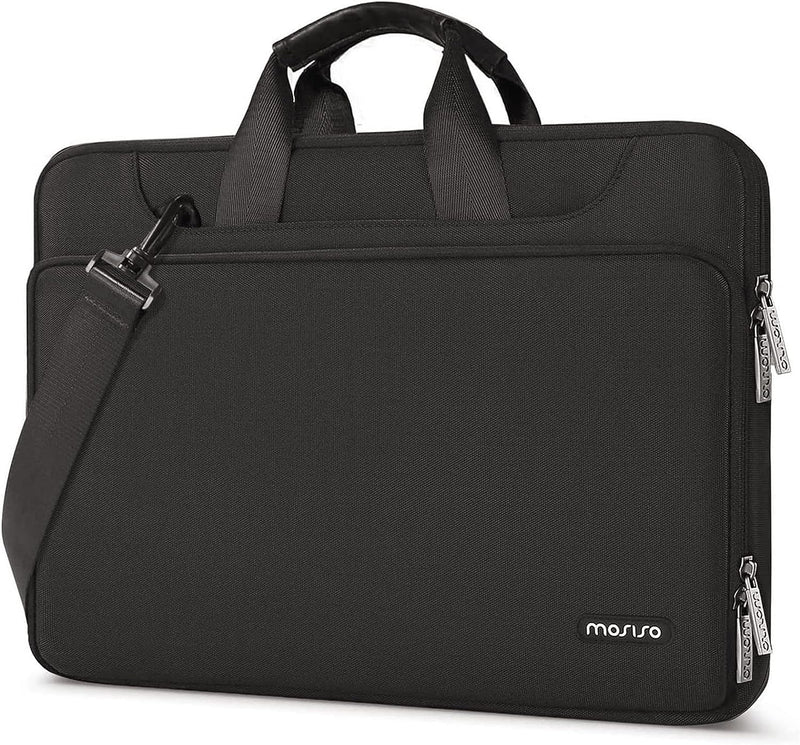 MOSISO 360 Schutz Laptop Schultertasche Kompatibel mit MacBook Air/Pro,13-13,3 Zoll Notebook,Pro 14