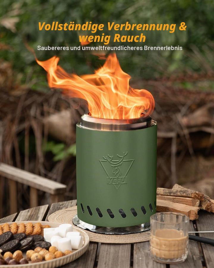 Generic Rauchfreie Feuerstelle,Tischfeuerstelle Feuerstelle Rauchfrei Campingkocher für den Aussenbe