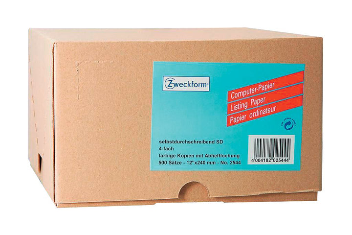 AVERY Zweckform 2544 Computer Papier (500 Blatt, 52 g/m², Format 12"x240 mm, endlos, 4-fach/-farbig,