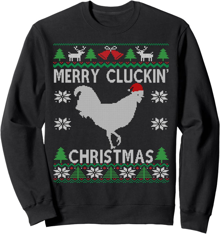 Huhn Weihnachtsmann | Geflügelzüchter Chicken Pun Christmas Sweatshirt