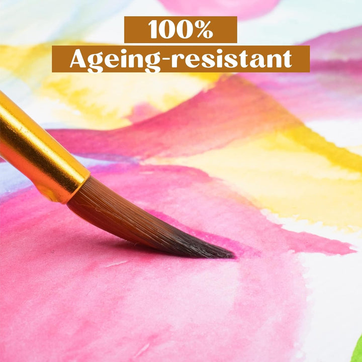 Tritart Aquarellpapier A2 300g 14 Blatt | Din A2 Aquarellblock | Malpapier für Kinder und Erwachsene