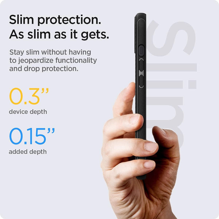 Spigen Mag Armor MagFit Hülle Kompatibel mit iPhone 13 Kompatibel mit MagSafe Magnetisch -Matte Blac