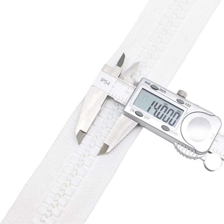 MebuZip 75 cm #20 Riesig Reissverschluss 14mm Super Gross Teilbar für Zelte Nähen Mäntel (Weisse) 75