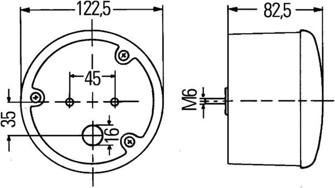 HELLA Schlussleuchte - Halogen - 24V / 12V - Einbau/Anbau - ADR/GGVS - Lichtscheibenfarbe: rot - Ste