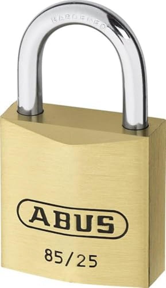 ABUS Vorhängeschloss Messing 85/25 gl.-0304 - gleichschliessend - für Kellertüren, Schuppen u. v. m.