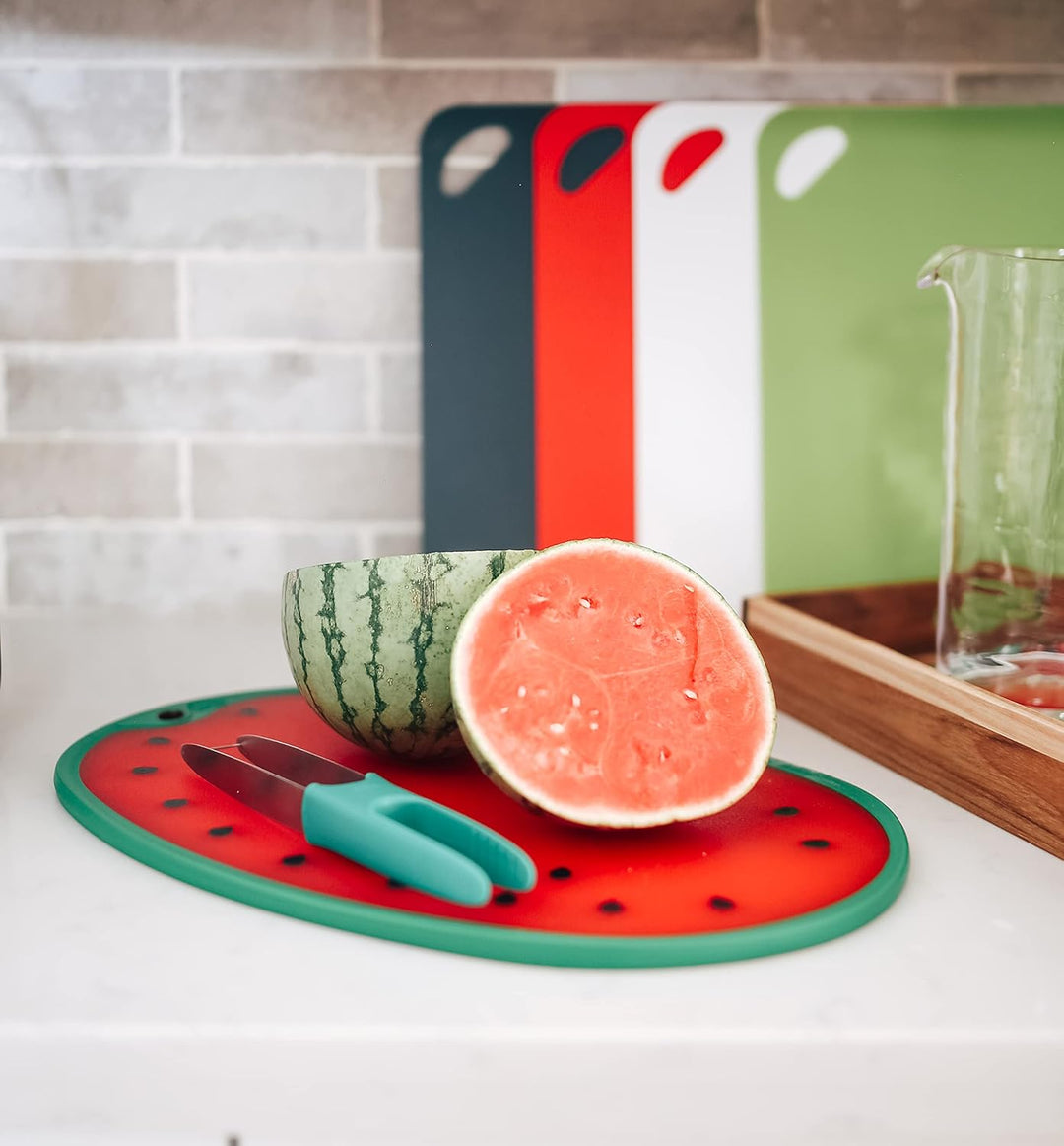 Dexas Wassermelonen-Schneidebrett/Servierbrett in Wassermelonenform, Wassermelone