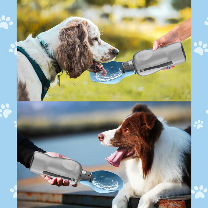 800ML Hunde Trinkflasche für Unterwegs, Auslaufsichere Wasserflasche für Hunde, Tragbare Haustier Hu