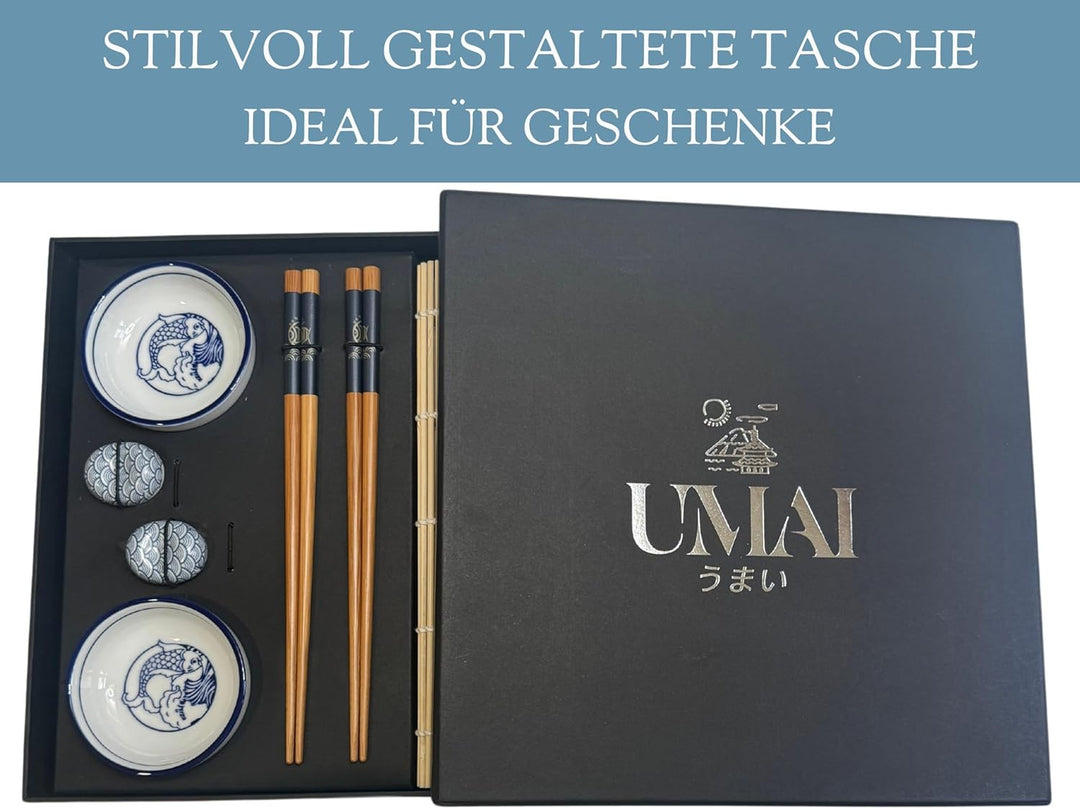 UMAI Sushi-Set, Sushi-Set für zu Hause, ideal für Anfänger, Sushi-Set, 2 Sushi-Matten + Palette + 2