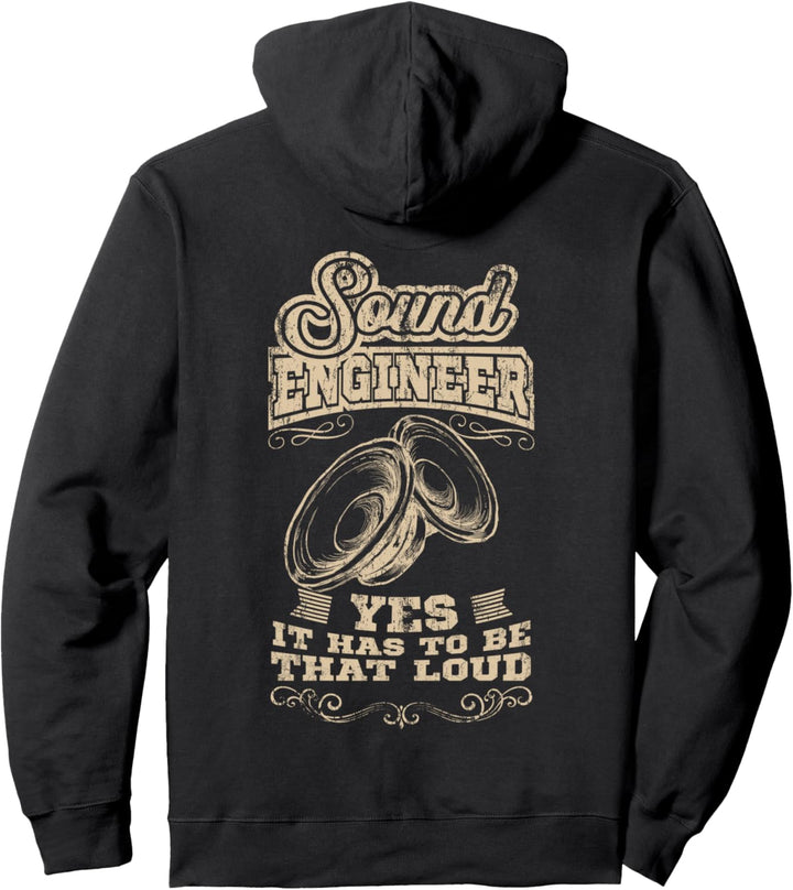 Tontechniker Lustig SOUND ENGINEER Toningenieur Pullover Hoodie