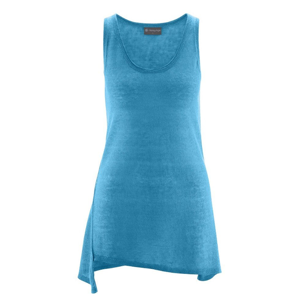 HEMPAGE Damen Strick Top Hanf XL Atlantic, XL Atlantic
