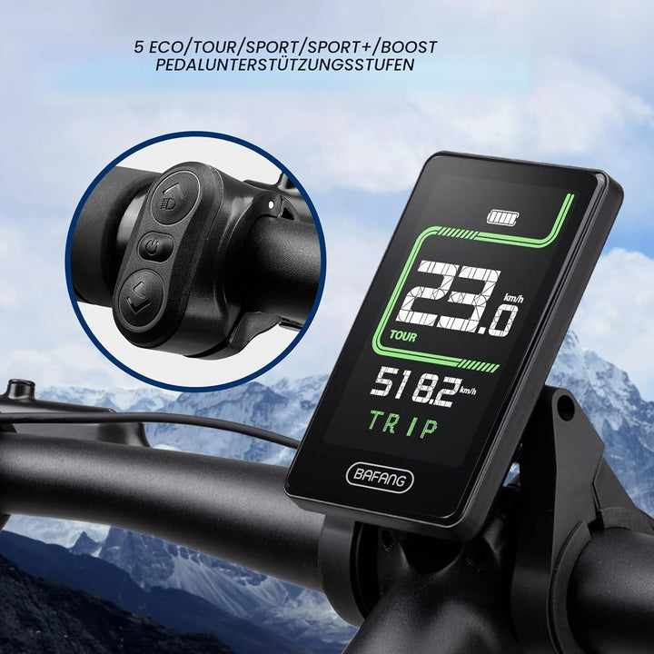 BAFANG Ebike Display CAN Version für M620, M600, M560, M510, M420 Mittelmotoren, E-Bike Display Fahr