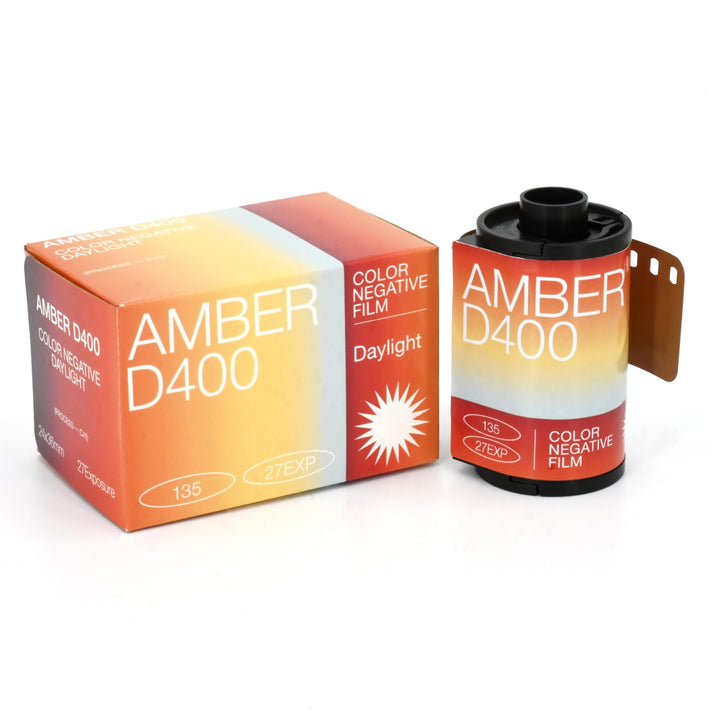RETO Amber D400 35-mm-Farbnegativ-Kinofilm, 27 Belichtungen, ISO400, 135, filmisch, Kinostil, C41-Pr